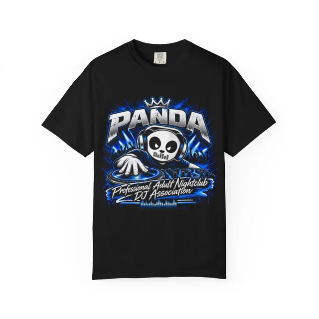 Panda DJ Club T‑Shirt — Retro Nightclub Graphic Tee