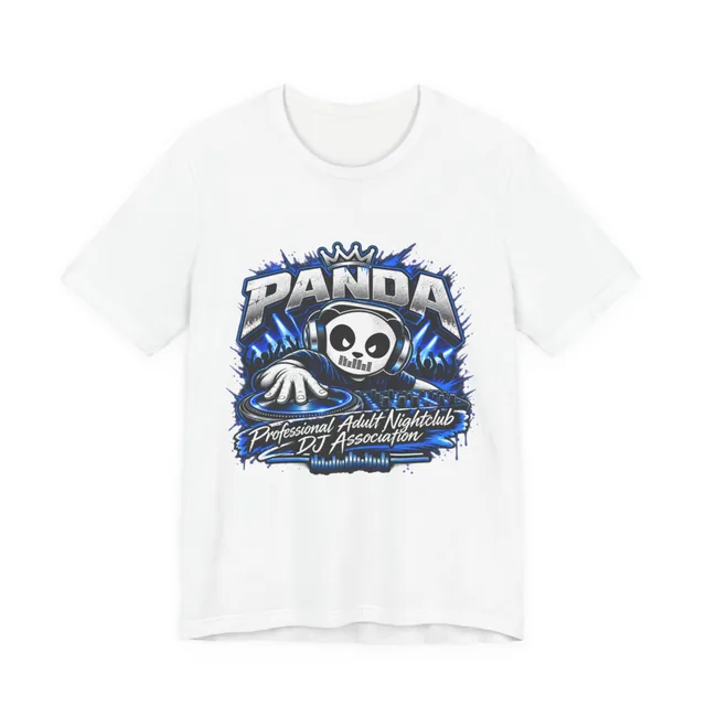 Panda DJ Nightclub Graphic Tee — "PANDA" Skull Decks Music T-Shirt
