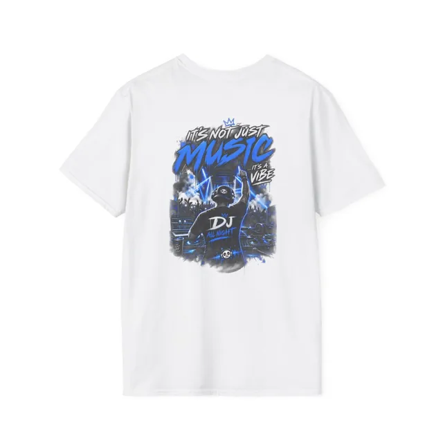 Cute Skull with Headphones Tee — Minimal DJ Skull Graphic T-Shirt