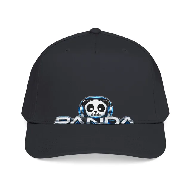 Panda DJ Baseball Cap — Retro Headphone Logo Hat