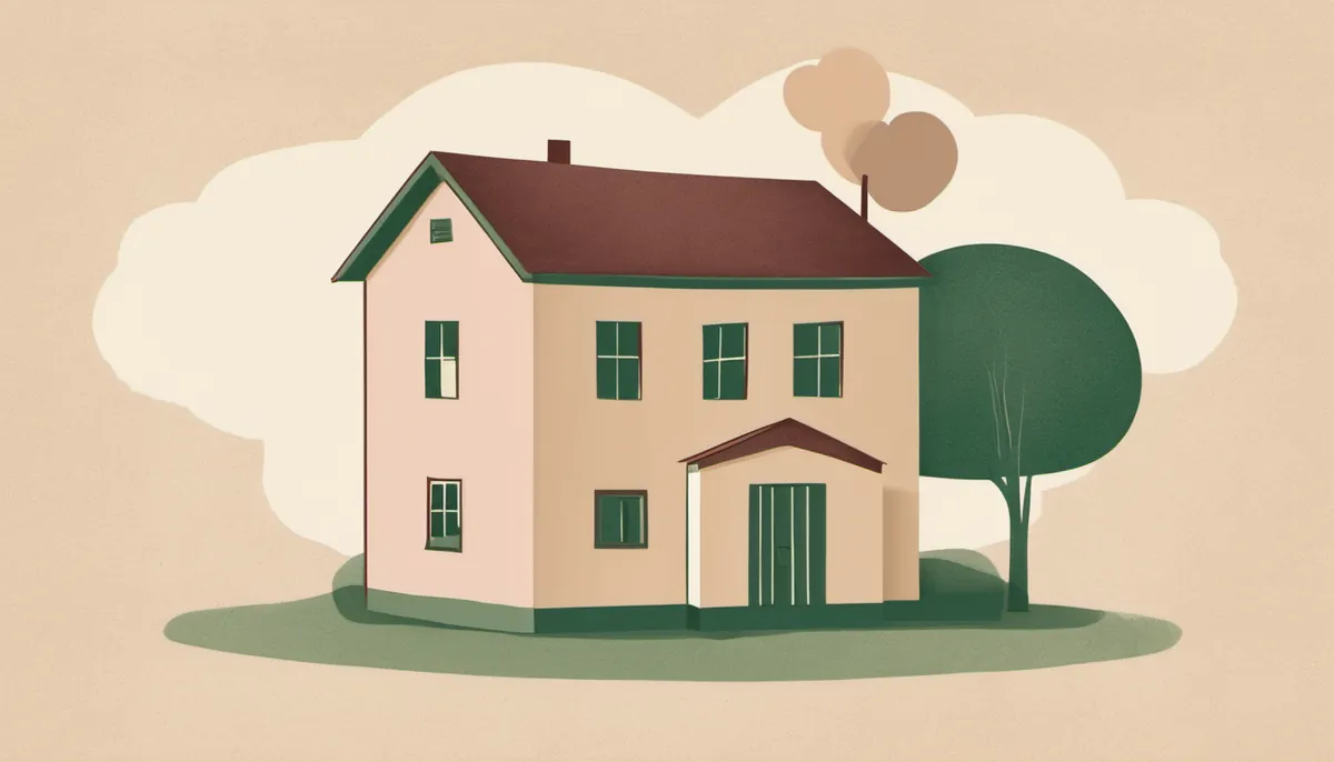 A small house with a tree beside it under a soft cloud, standing for an assistant that runs in your own home.