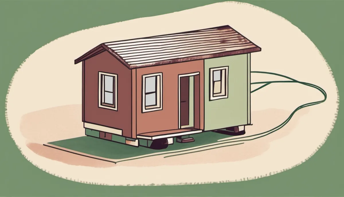 A small house with a single cable looping away from it, standing for a website served from a spare room.